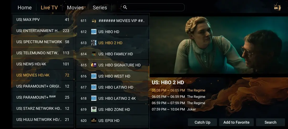 Yeah IPTV interface preview 1