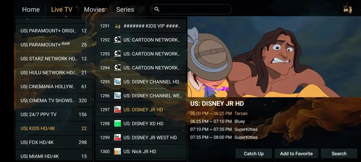 Yeah IPTV interface preview 2